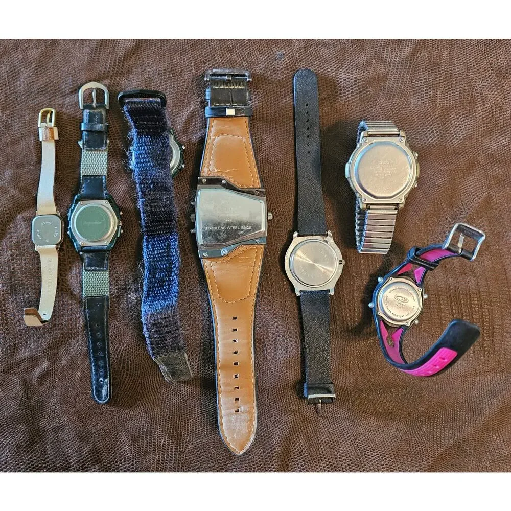 7 Digital WATCHES Bundle Lot As Is DIY Craft Project Untested Steampunk Project